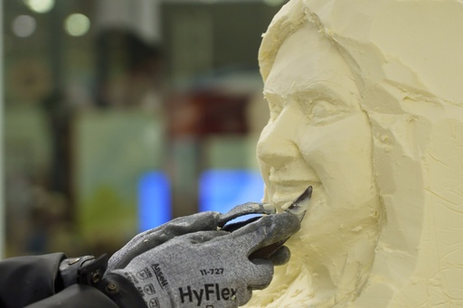 Minnesota State Fair butter sculpture tradition has dairy princesses bundling up in the summer