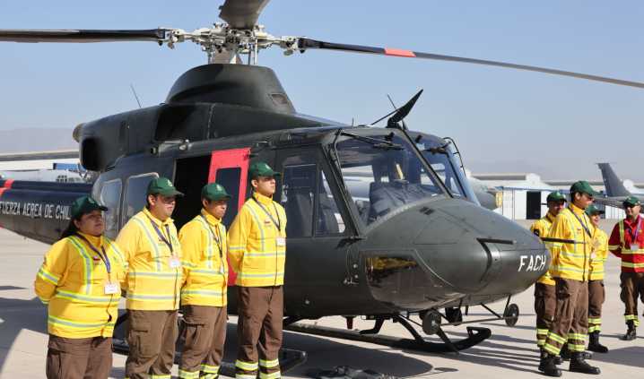 Incendios forestales: construirán 3 puntos de posada para helicópteros en aeródromo de Los Ángeles