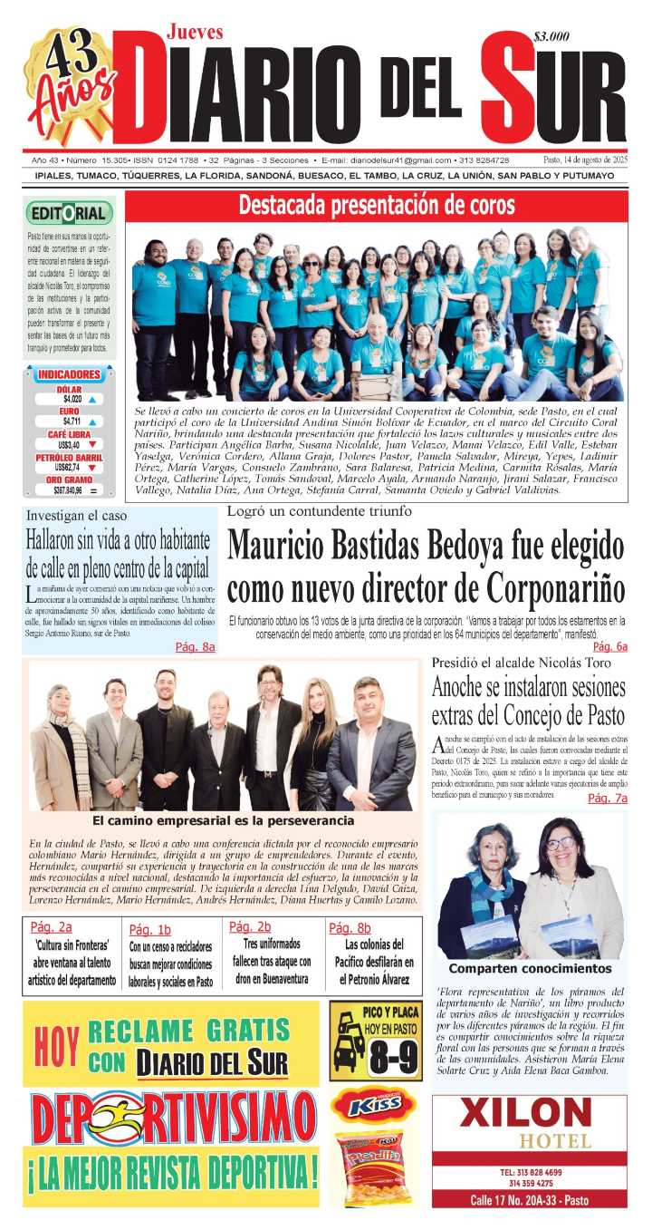 Portada 14 de agosto de 2025