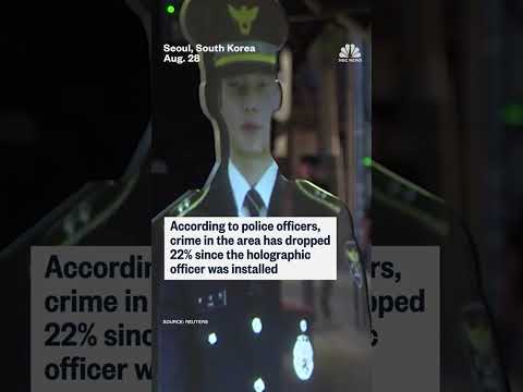 South Korean police use hologram officer to deter crime