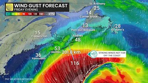 Hurricane Erin will slide past Atlantic Canada with large waves, powerful winds