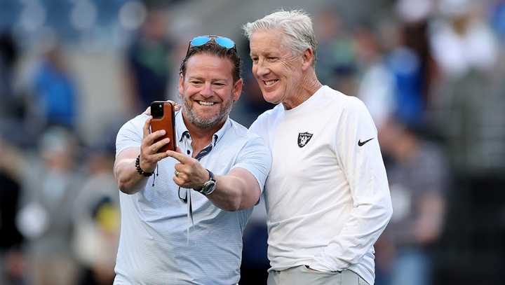 Pete Carroll crashes Seattle Seahawks GM's pregame interview