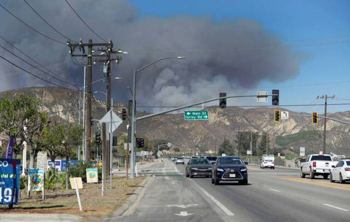 Thousands evacuated as Canyon fire spreads in Ventura, L.A. counties