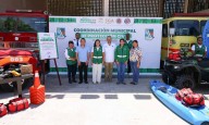 Reconoce Blanca Merari el valor y la entrega de los bomberos de Puerto Morelos