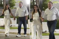 Bill Belichick and Jordon Hudson hold hands during dinner date after run