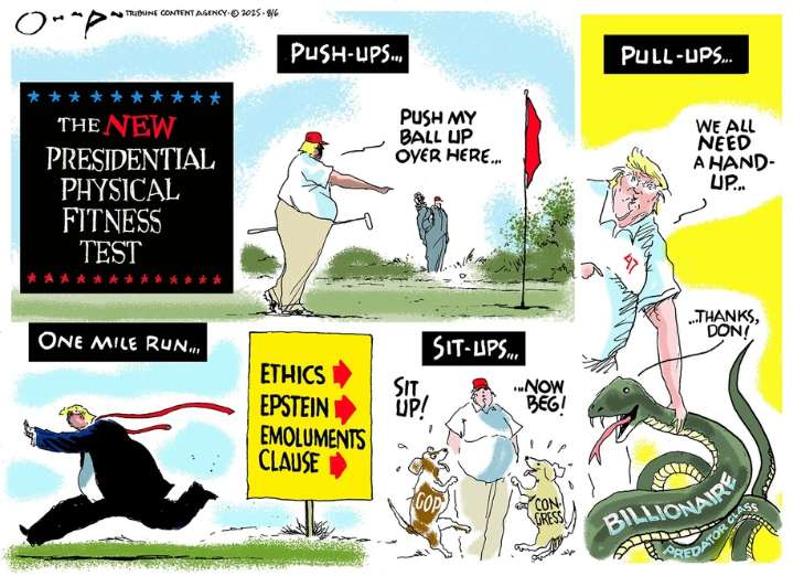 Cartoon: Fascist phy ed