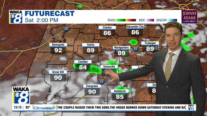 Low chances for rain return, the heat remains lower this weekend