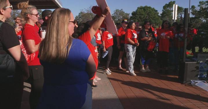 Support staff of Colorado school district rallies for union recognition