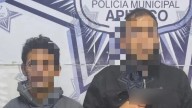 Detienen en Apizaco a dos presuntos asaltantes de conductor de plataforma digital