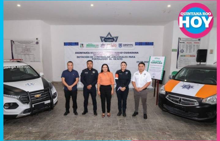 Puerto Morelos refuerza GEAVIG con dos nuevas patrullas