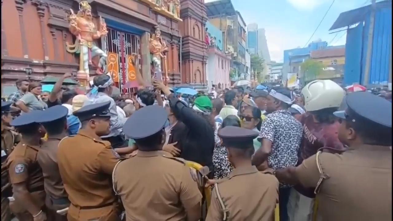 Protests erupt in Sri Lanka's capital over the arrest of ex