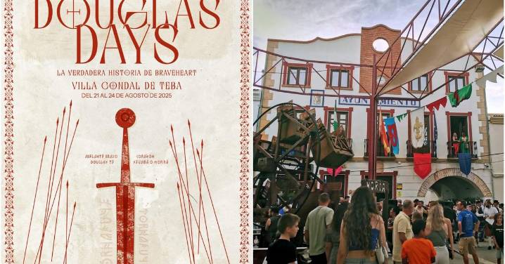 Teba se convierte en la Escocia del sur: la fiesta singular de Málaga con gaitas, batallas y leyendas en el Douglas’ Day 2025