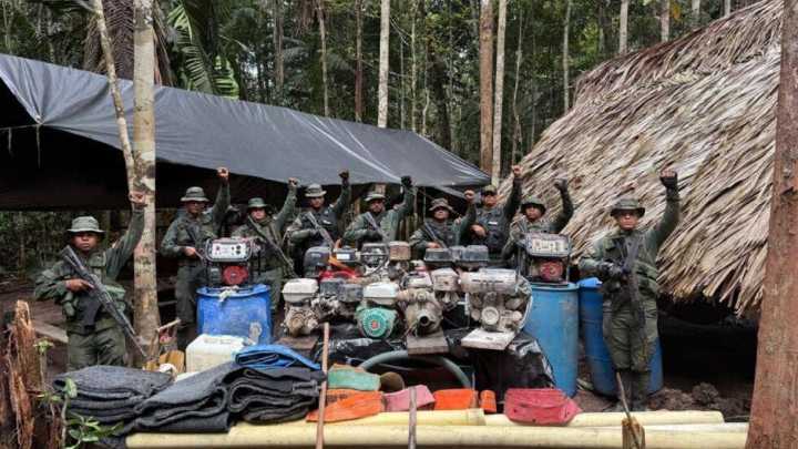 FANB desmantela campamento de minería ilegal en el estado Amazonas
