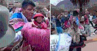 Cusco: comuneros indignados visten y pasean con polleras a alcalde por incumplir promesas