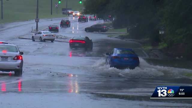 Storms cause flash flooding, downed trees in Birmingham area