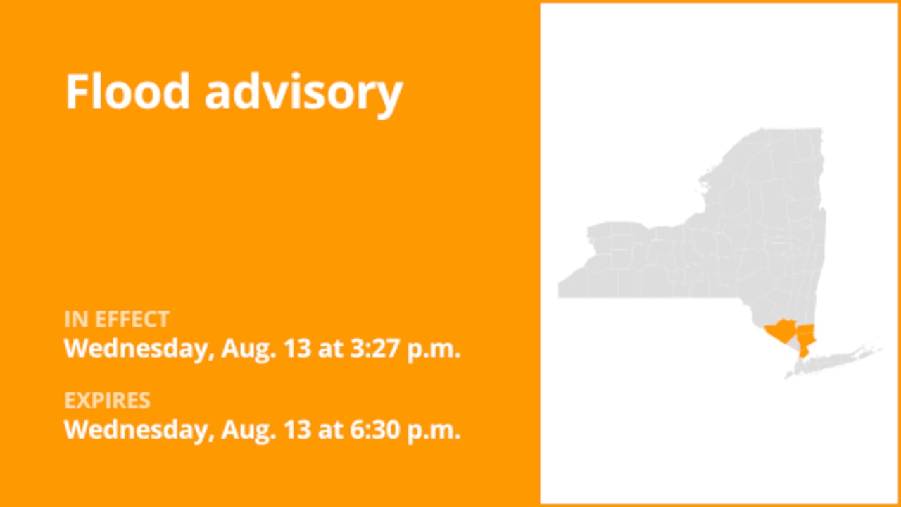 NY weather: Flood advisory affecting New York until Wednesday evening caused by significant downpours