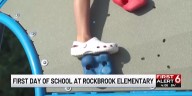 Westside’s Rockbrook Elementary shows off new playground on first day of school