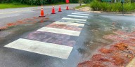 Unauthorized rainbow crosswalk at Gainesville park removed by city workers