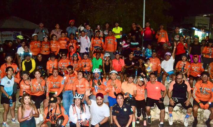 Mas de 100 ciclistas se suman a la tercera edición de «Rodando Cancún, Rodada por la Paz»