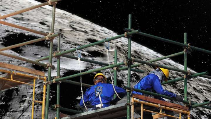 NASA Frantically Building Real Moon For Elon To Land On