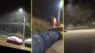 Comenzó a nevar en sectores de Santiago: Revisa los videos que ha dejado el fenómeno