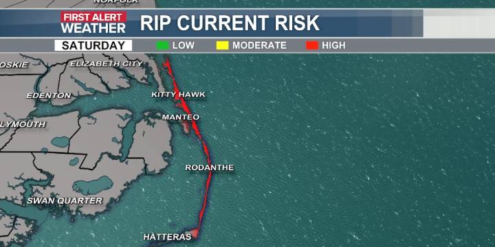 High rip risk for some beaches Saturday
