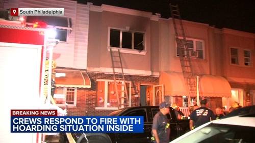Firefighters respond to South Philadelphia house fire with hoarding situation inside home