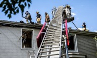 Crews battling fire in abandoned Harrisburg apartment building