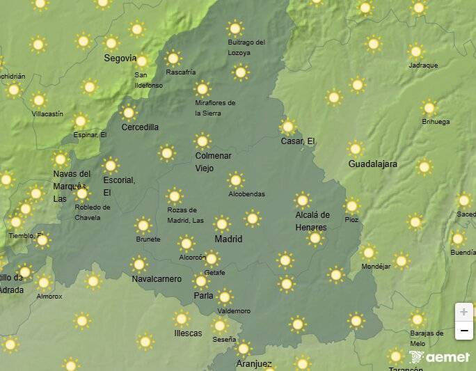 Continúa la ola de calor en Madrid: Rivas y Alcalá alcanzan los 40 ºC mientras el cielo se mantiene despejado