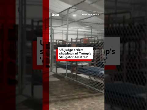 A US judge has ordered the shutdown of Donald Trump’s ‘Alligator Alcatraz’ detention centre #BBCNews
