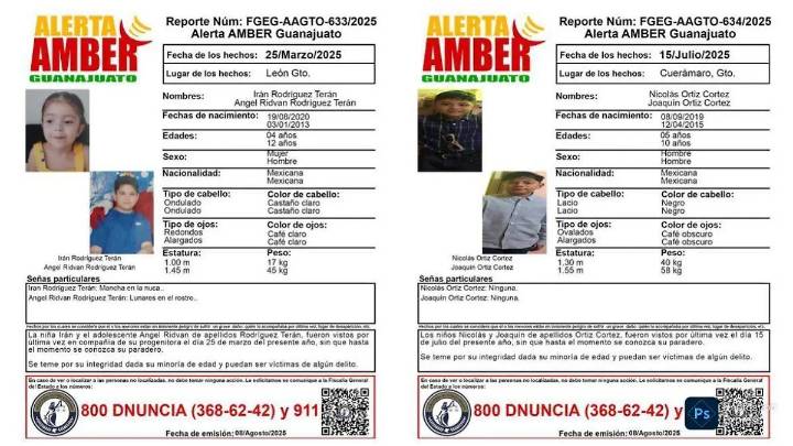 ¿Dónde están? Hermanos no aparecen, activan Alerta Amber en León y Cuerámaro