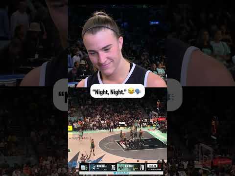 Sabrina Ionescu's reaction to her clutch 3
