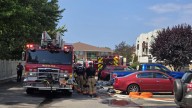 Westlake firefighters battle 'apartment/condo' fire at Westown Gardens; water main break causes road closures