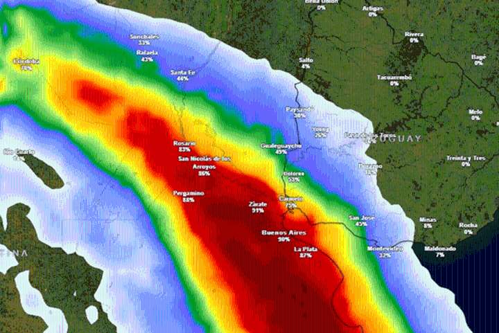 Tiempo en Entre Ríos: Sábado con alerta por tormentas, granizo y fuertes vientos