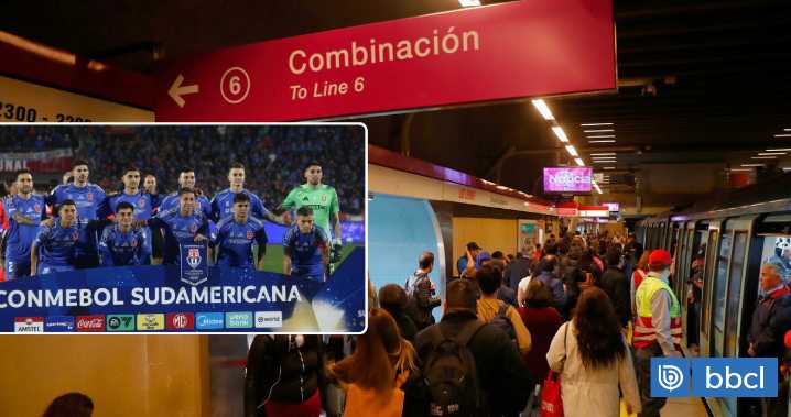 "Atención azules": Metro de Santiago extiende horario en líneas 3 y 6 por partido de U. de Chile