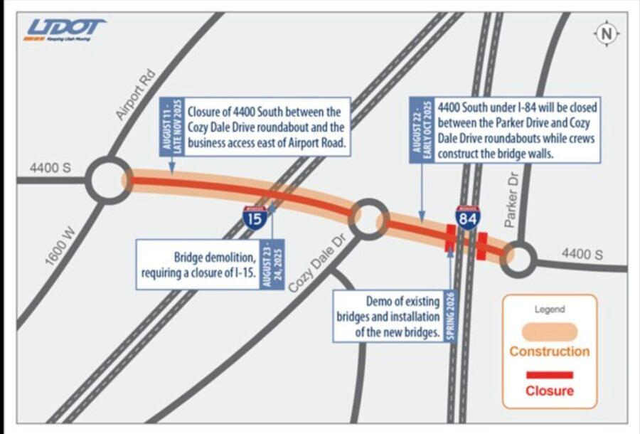 Riverdale City officials announce 4400 South closure, recommend alternate routes