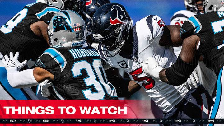 Three things to watch when the Texans face the Panthers