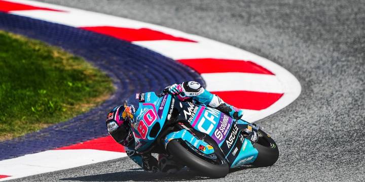 David Alonso era podio en el Gran Premio de Austria de Moto2, pero se cayó a falta de cinco vueltas: así fue el accidente