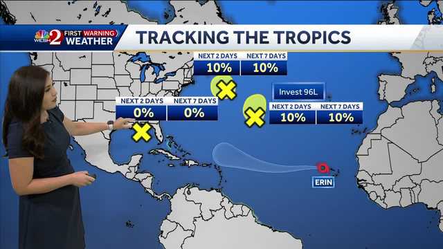 NHC monitoring 4 areas of interest including tropical storm