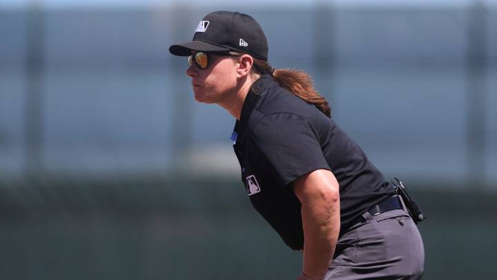 MLB is calling up its first female umpire, promoting Jen Pawol for Saturday's Marlins