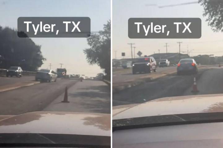 A Tyler driver goes viral after swerving through a construction z