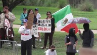 Protesters demonstrate outside ICE job fair in Arlington