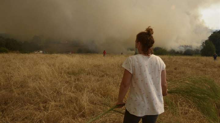 Preocupación por la calidad del aire en las zonas afectadas por el fuego en Ourense