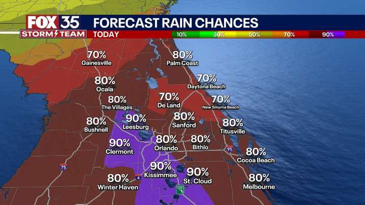 Orlando weather: Chance of afternoon storms to conclude weekend