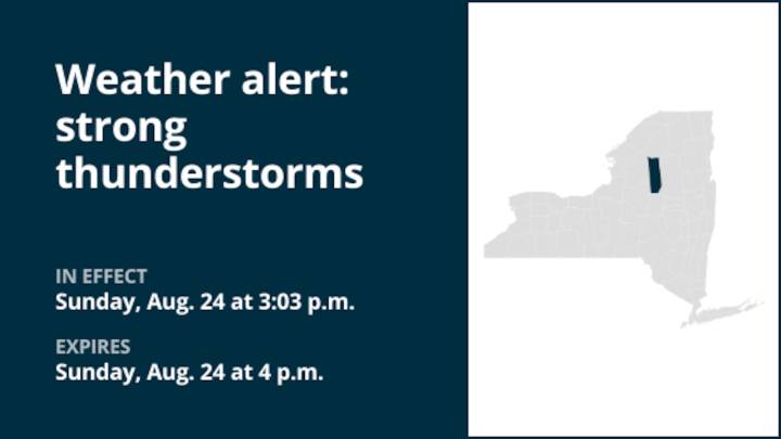 NY weather: Expect strong thunderstorms in Herkimer County early Sunday evening