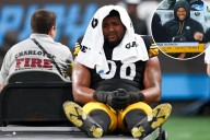 Steelers' top draft pick Derrick Harmon carted off in injury scare