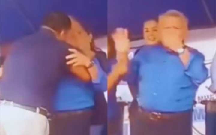 ¿El beso de Judas? Dirigente de APP se emociona e intenta besar a César Acuña