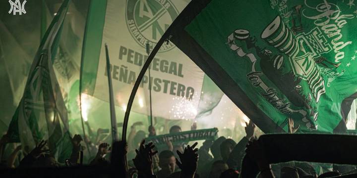 Así fue el banderazo de los hinchas de Atlético Nacional en São Paulo: se esperan que más de 3.000 asistan al partido de Copa Libertadores