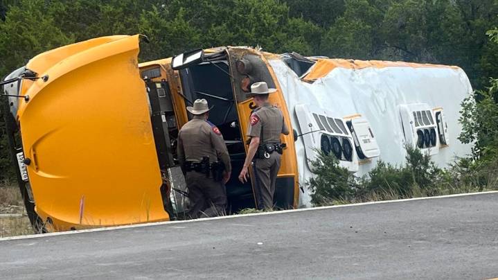Multiple injuries reported after bus rollover crash in Travis County