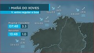 Vai acougando o mar de fondo no litoral coruñés